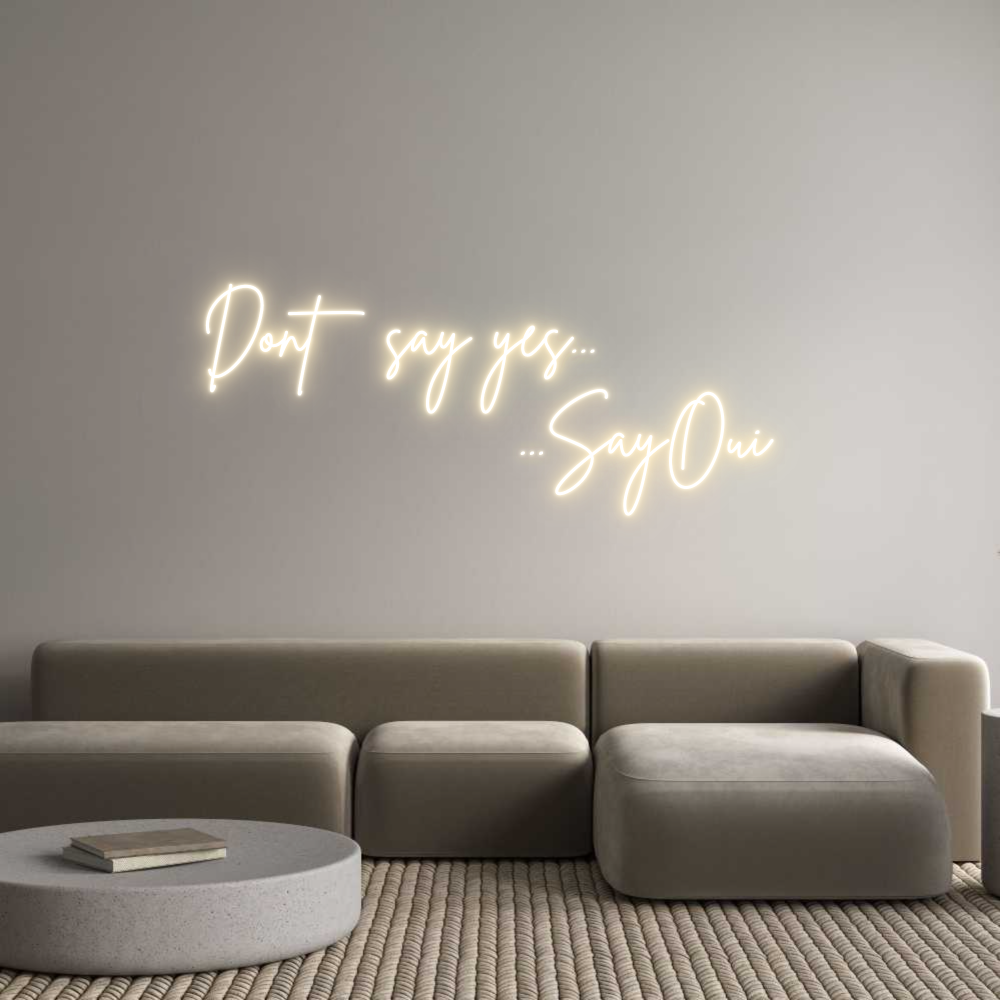 Custom Neon Sign Online Editor Säg inte ja....