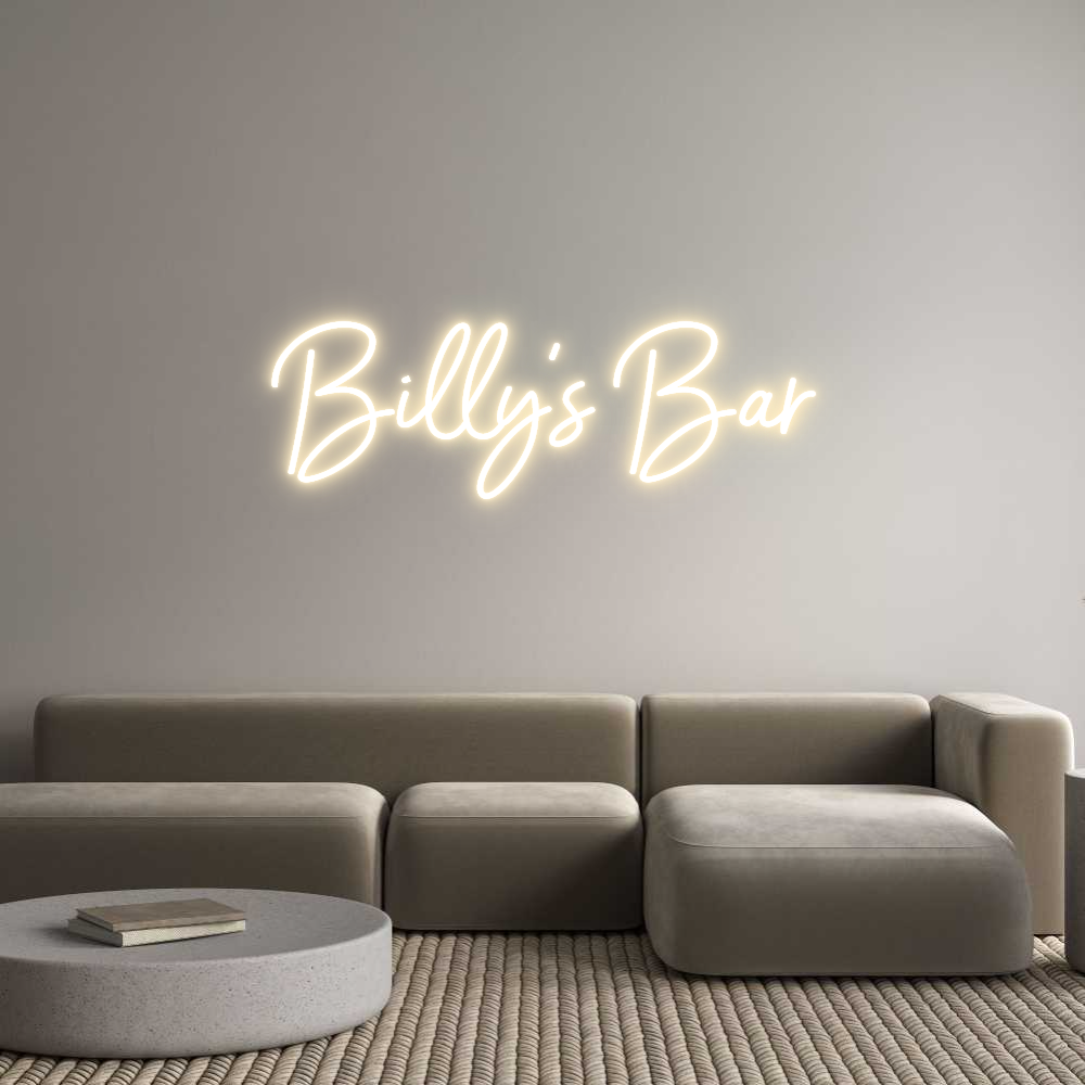 Editor online di insegne al neon personalizzate Billy's Bar