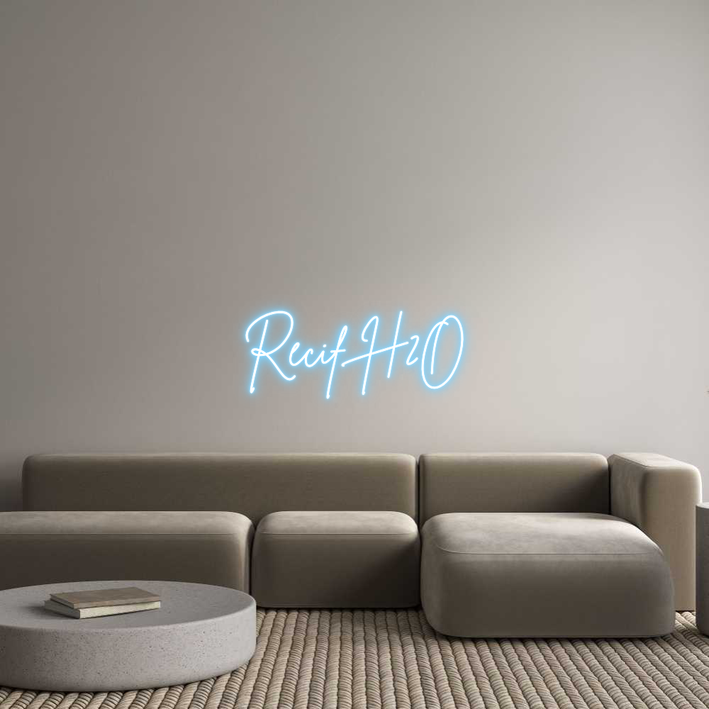 Custom Neon Sign Online Editor Recif H2O
