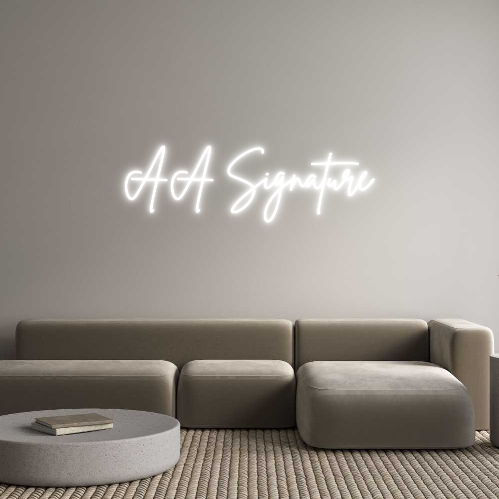 Custom Neon Sign Online Editor AA Signature