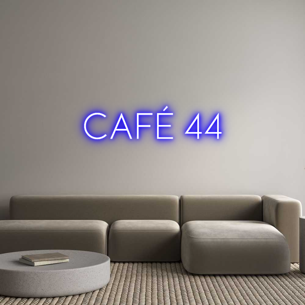 Anpassad neonskylt onlineredigerare CafÉ 44