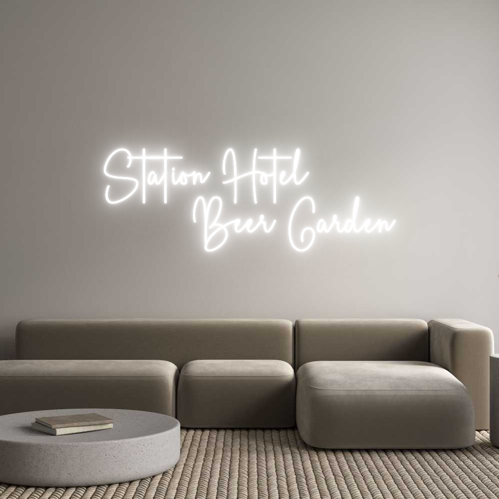 Custom Neon Sign Online Editor Station Hotel...