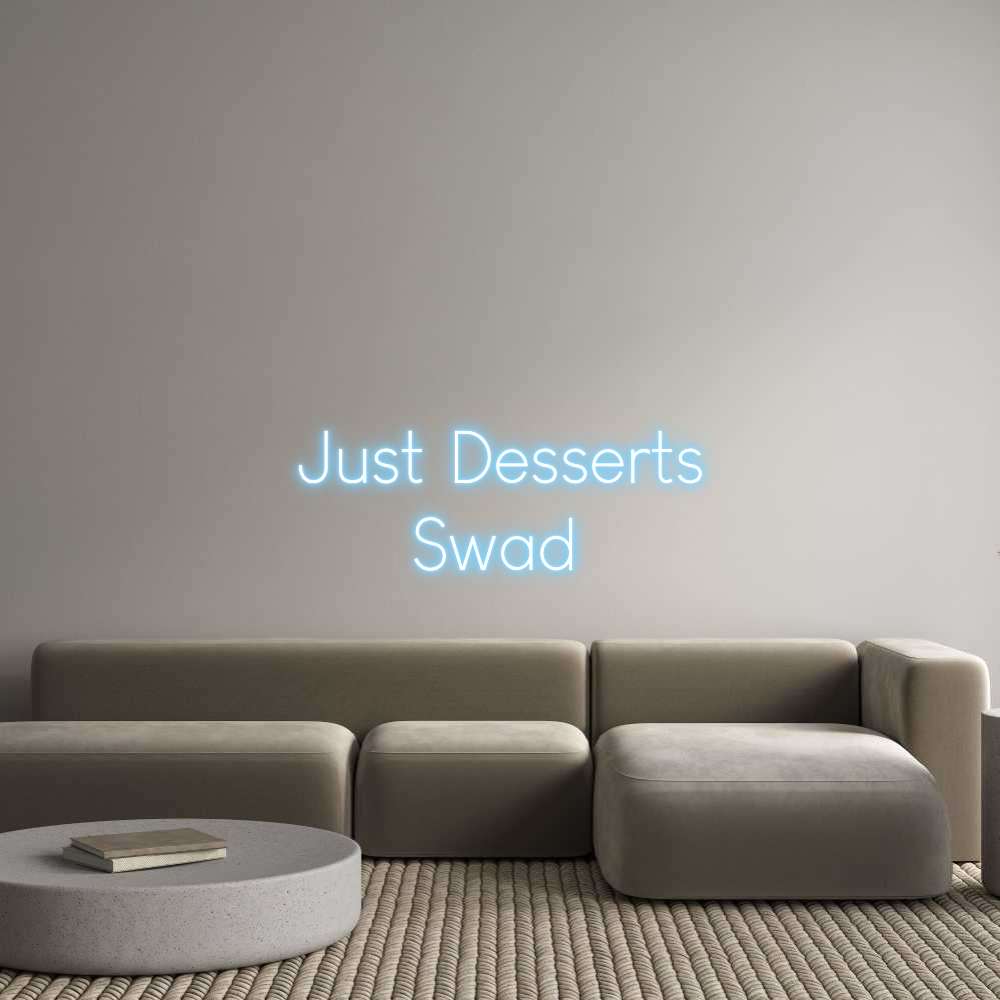 Anpassad neonskylt online-redigerare Just Desserts...