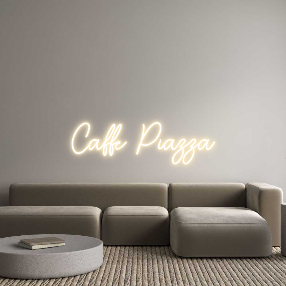 Custom Neon Sign Online Editor Caffe Piazza