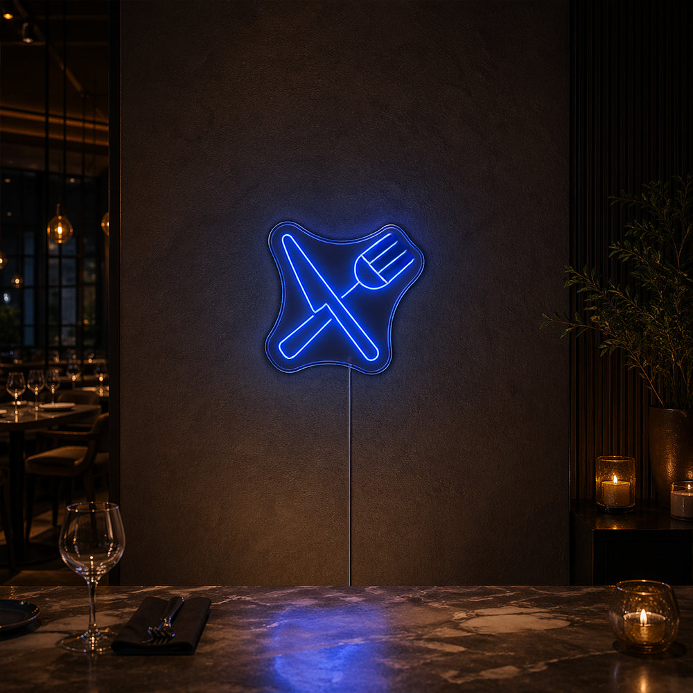 Dining Fork & Knife Enseigne Néon LED