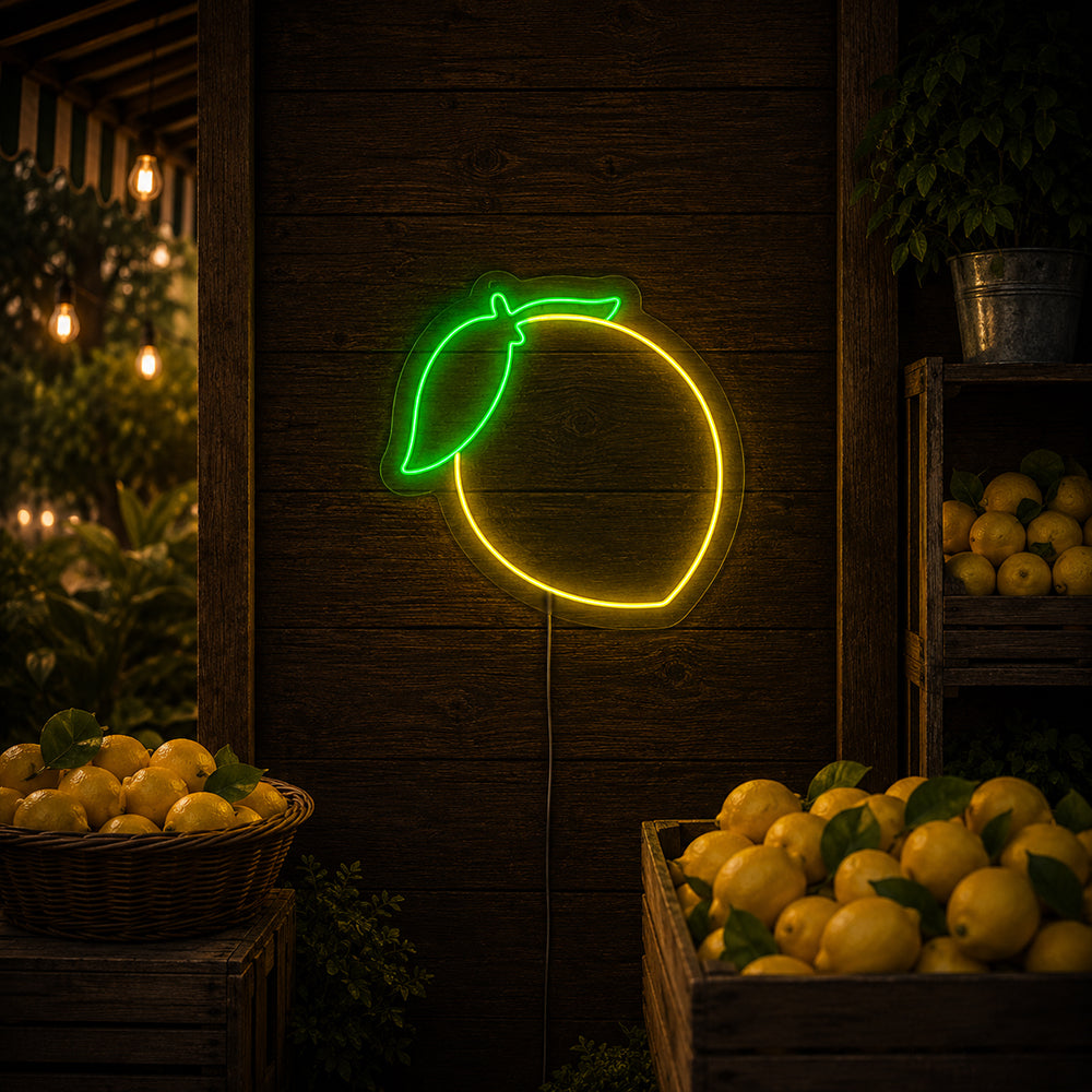 Señal de neón liderado por limón - Hecho en Londres Food Restaurants Neon Signs
