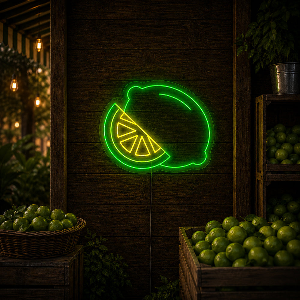 Lime førte neonskilt - lavet i London madrestauranter neonskilte