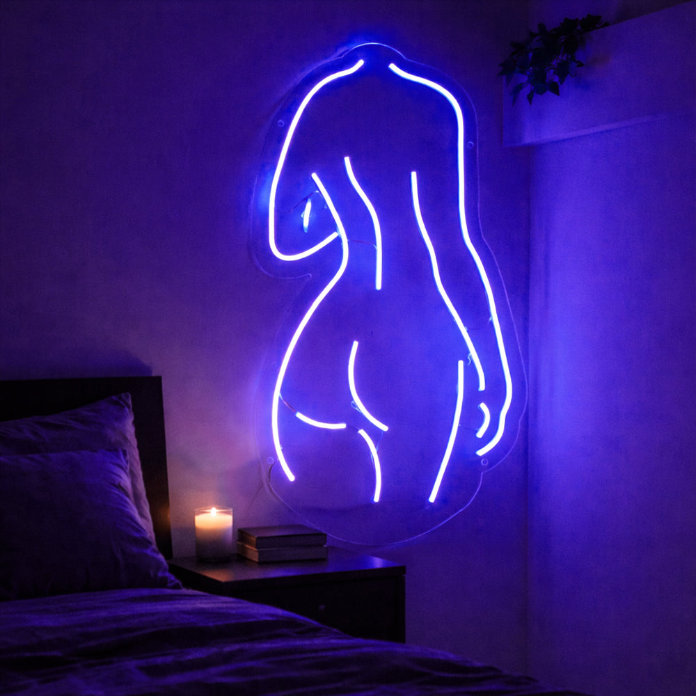 Kvinde krop førte neonskilt - planet neon lavet i London neonskilte