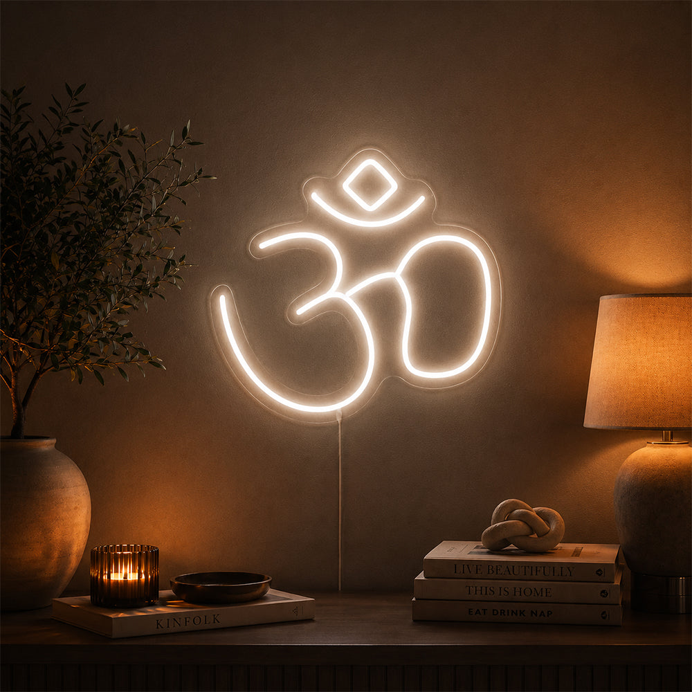 Hindu OM LED Neon Sign - Planet Neon Made in London Neon Signs