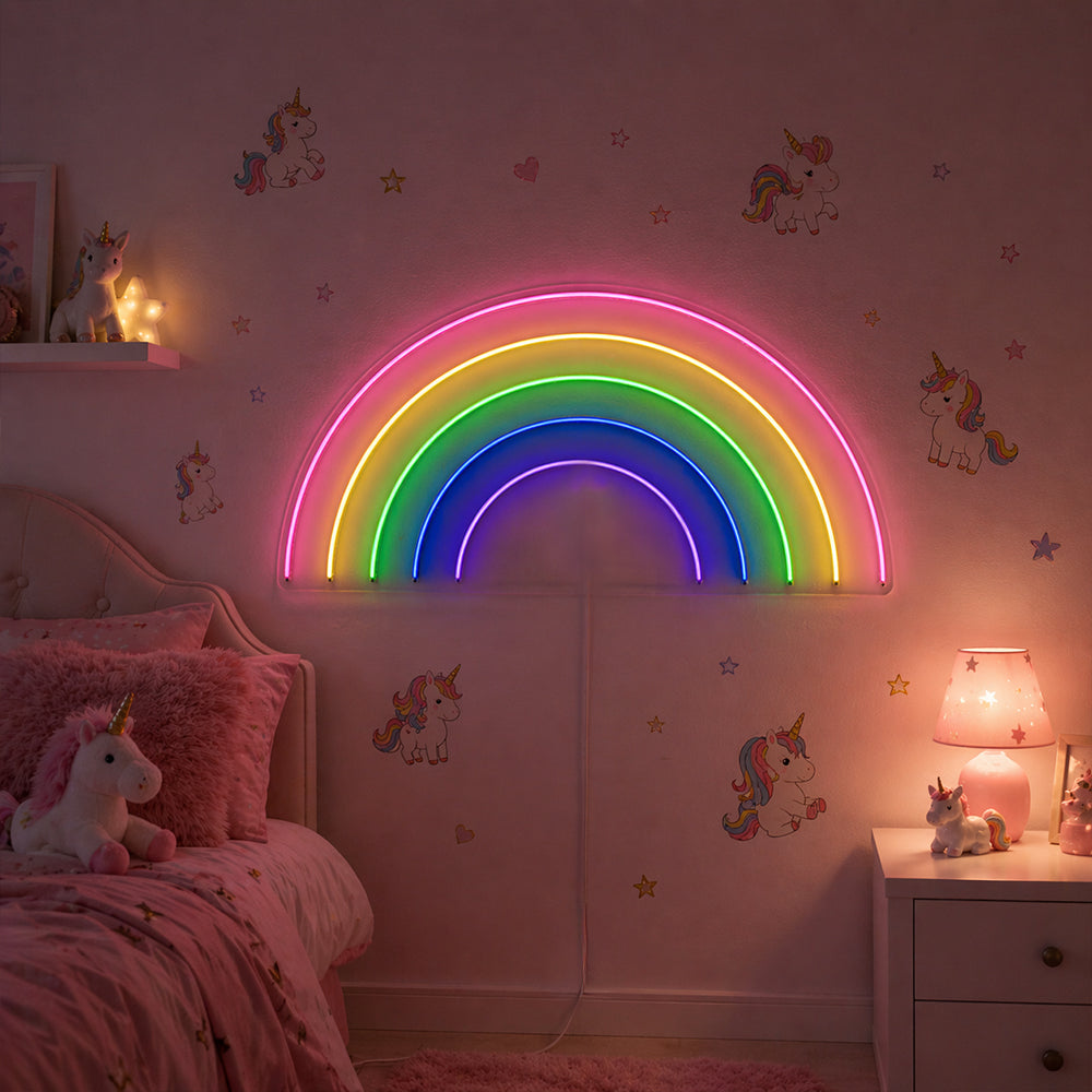 Regenbogen-LED-Leuchtreklame – Planet Neon Made in London Leuchtreklamen