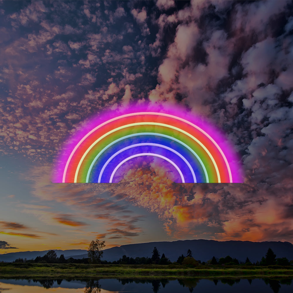 Regenbogen-LED-Leuchtreklame – Planet Neon Made in London Leuchtreklamen