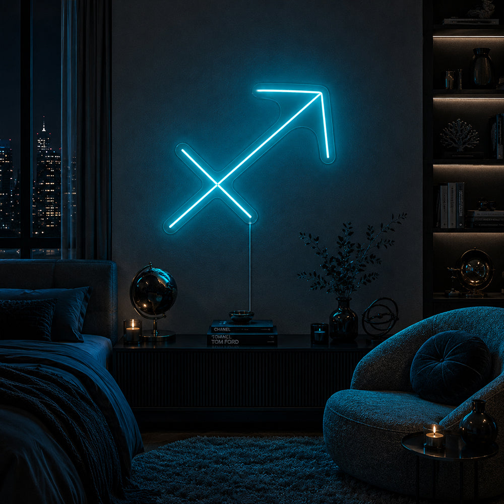 Skytten ledet neonskilt - Made in London Zodiac Neon Signs