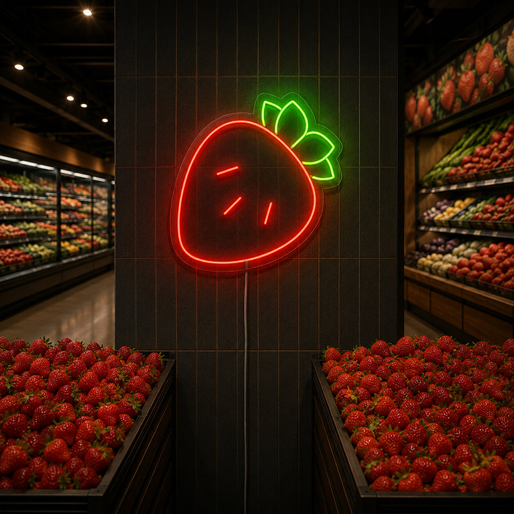 Señal de neón liderado por fresas - Restaurantes de comida de comida de Londres Neon Signs
