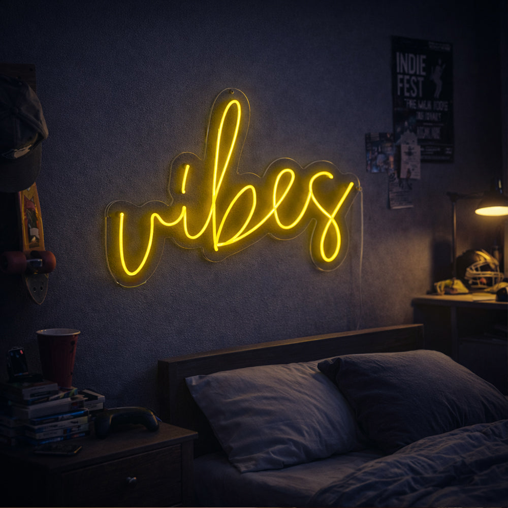 Vibes leidde neon teken - Made in London Inspirational Neon Signs
