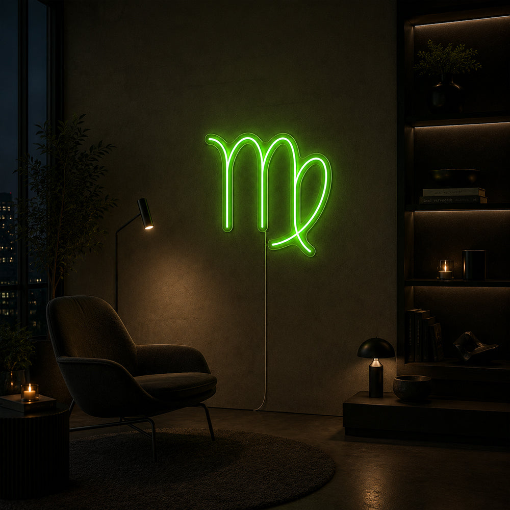 Virgo -LED -Neonzeichen - hergestellt in London Zodiac Neon Zeichen