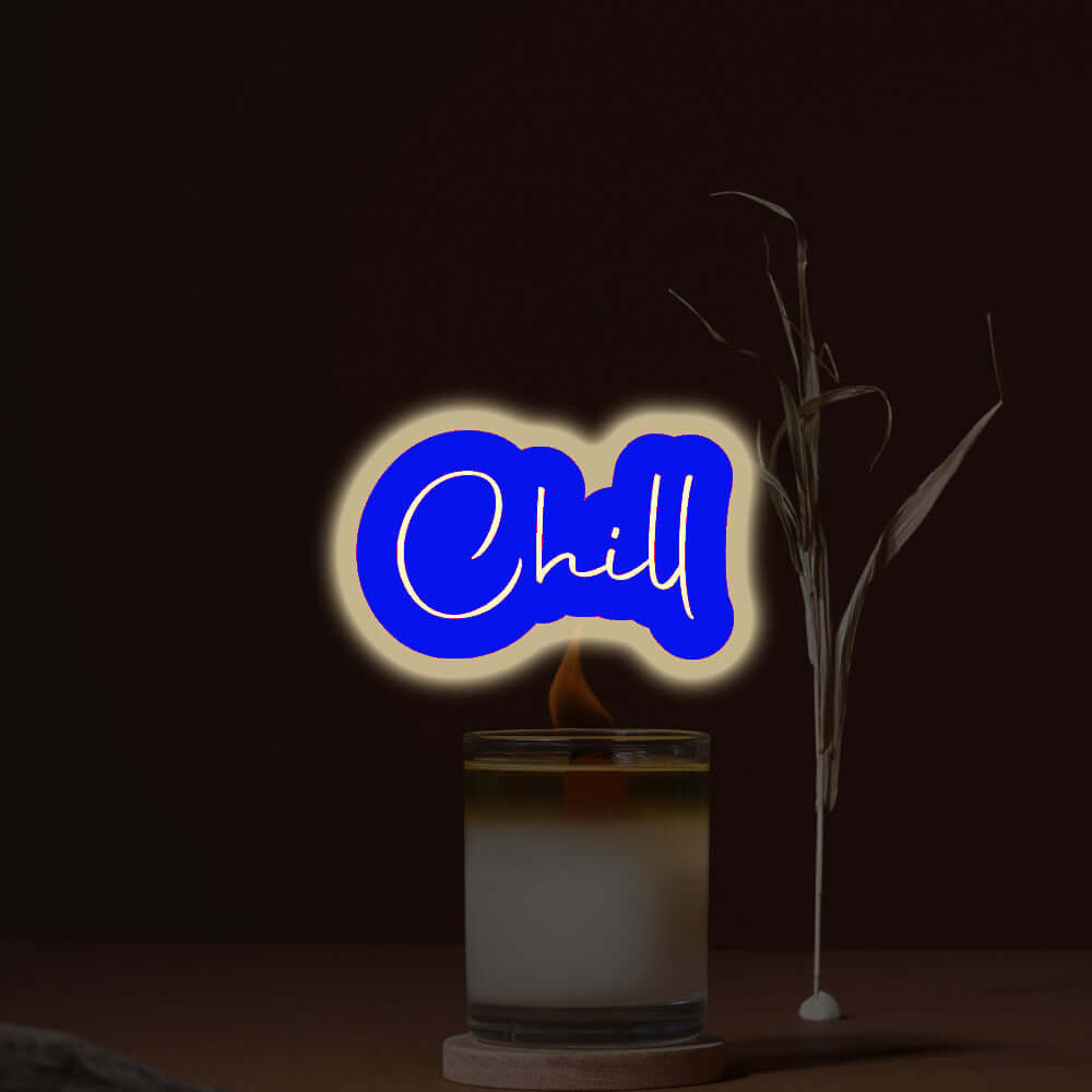 Chill Bakgrunnsbelyst LED Neon-skilt