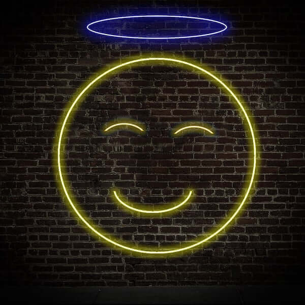 Angel LED Neon Sign - Made in London Emoji Neon Signs - Planet Neon