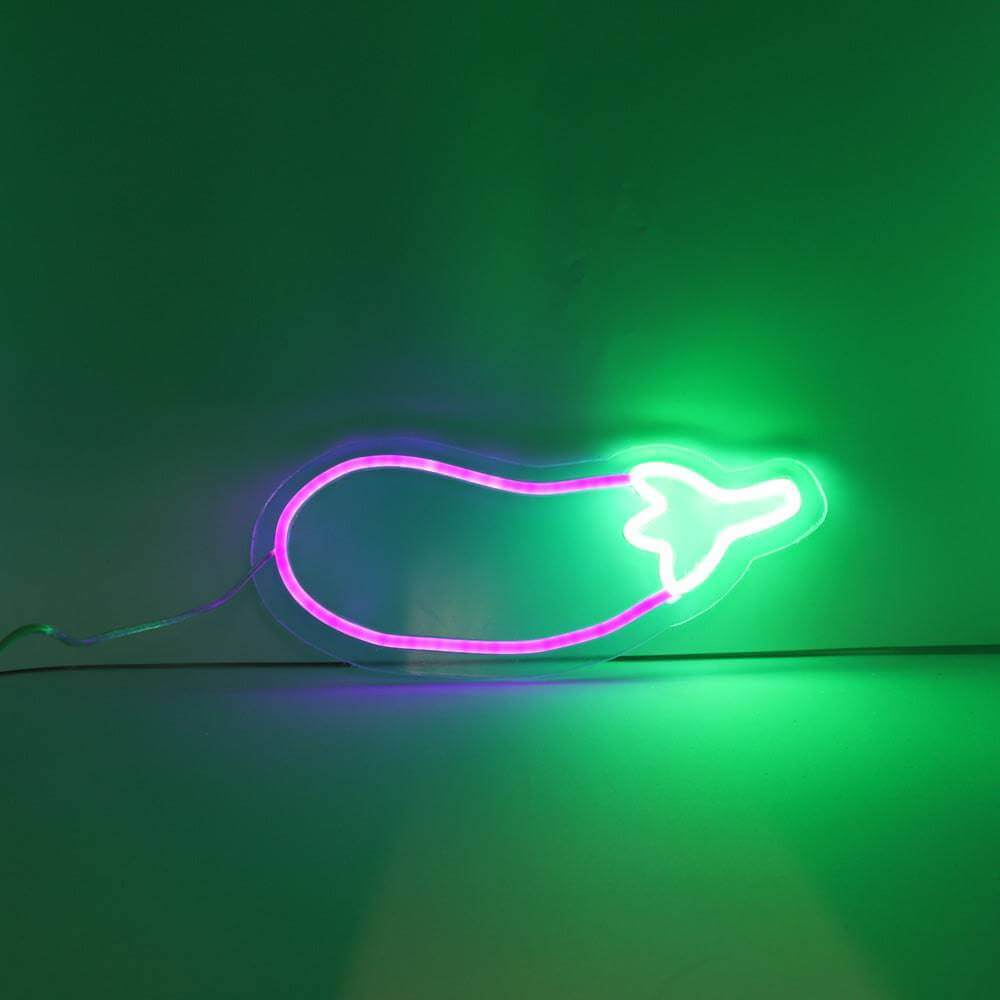 Eggplant LED Neon Sign - Planet Neon