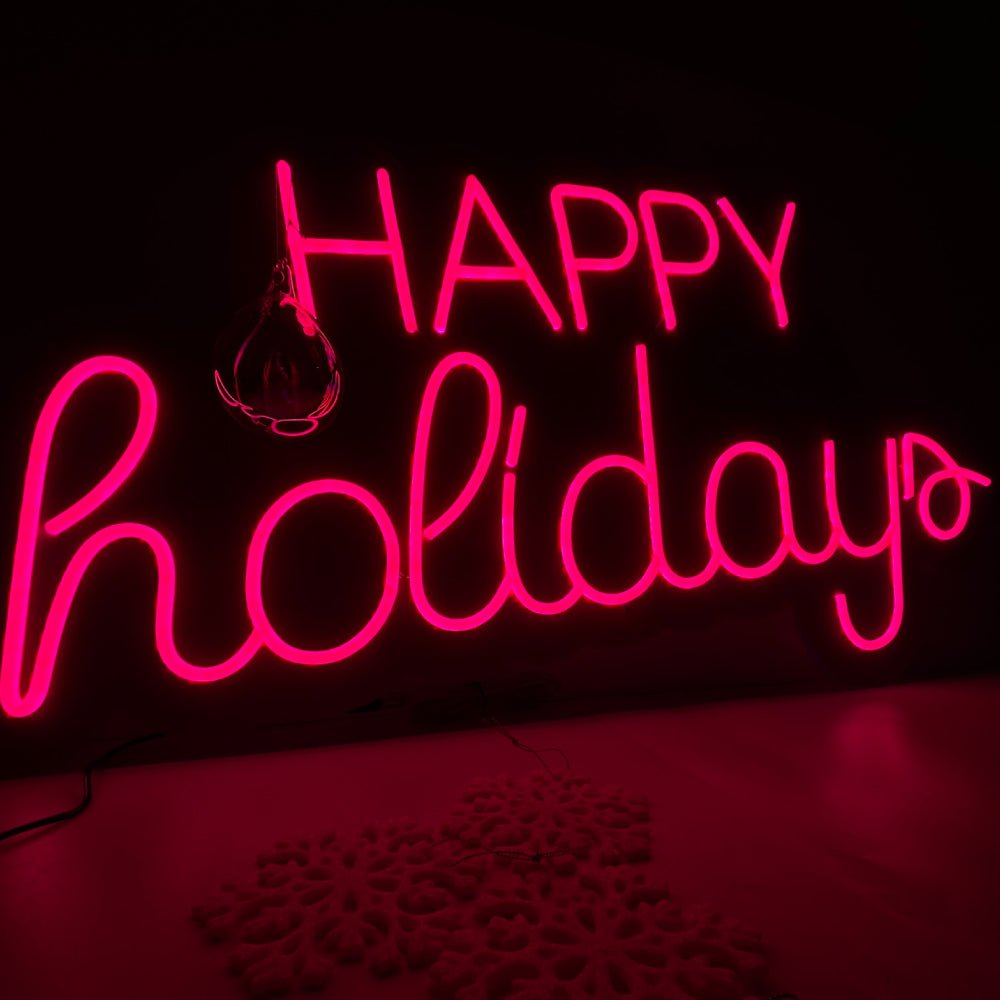 Happy Holidays LED Neon Sign - Planet Neon