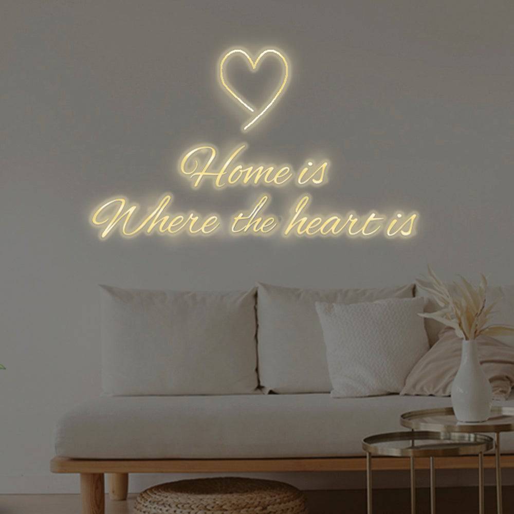 Home is where the heart is LED Neon Sign - Planet Neon