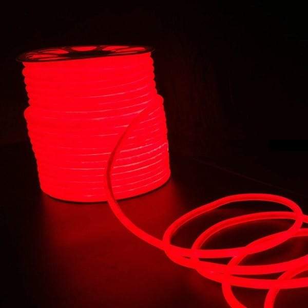 I LumoS 16mm RED Flexible IP65 Dimmable 360 Degree LED Neon Strip Light 12V DC 9W/m - Planet Neon