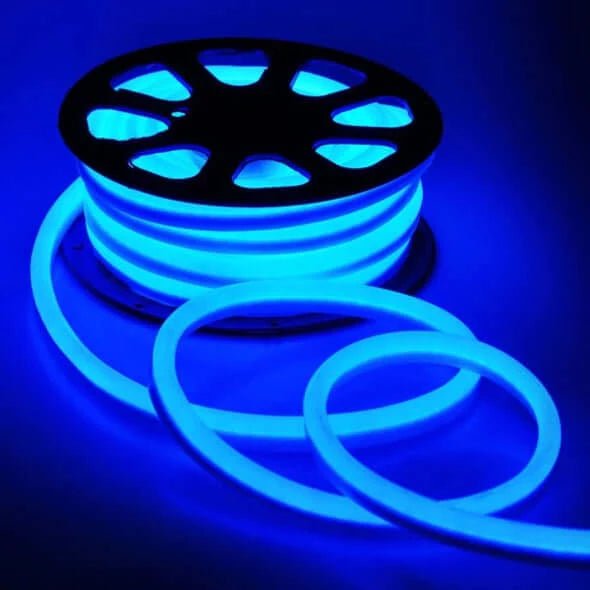 I LumoS 8 X 16mm BLUE Flexible IP65 Waterproof Dimmable Neon LED Strip Light 220 – 240V 9W/m - Planet Neon