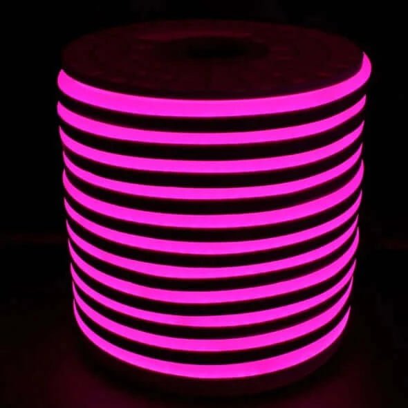 I LumoS 8 X 16mm PINK Flexible IP65 Waterproof Dimmable Neon LED Strip Light 220 – 240V 9W/m - Planet Neon