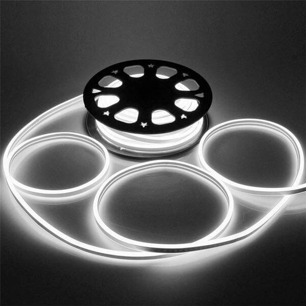 I LumoS 8x16mm PURE WHITE Flexible IP65 Dimmable Double Sided LED Neon Strip Light 12V DC 9W/m - Planet Neon