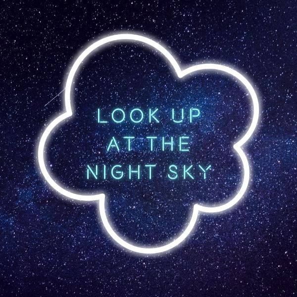 Look Up At The Night Sky LED Neon Sign - Planet Neon