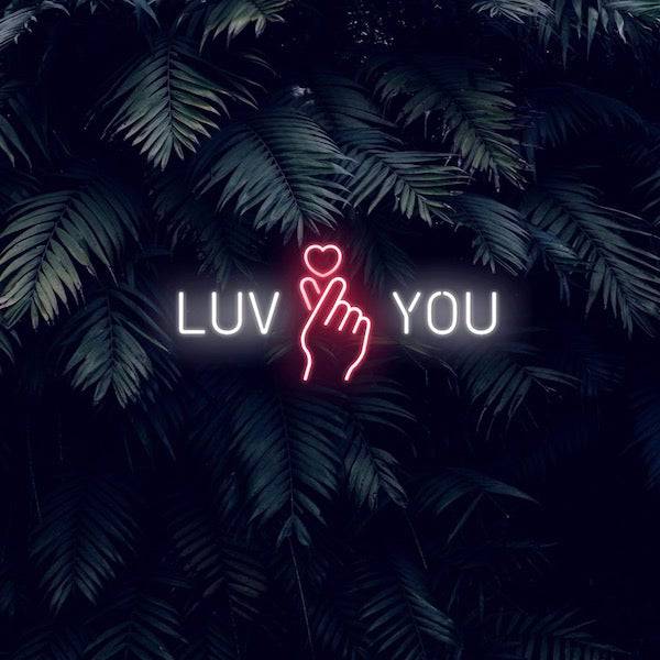 Luv You LED Neon Sign - Made in London Wedding Neon Signs - Planet Neon
