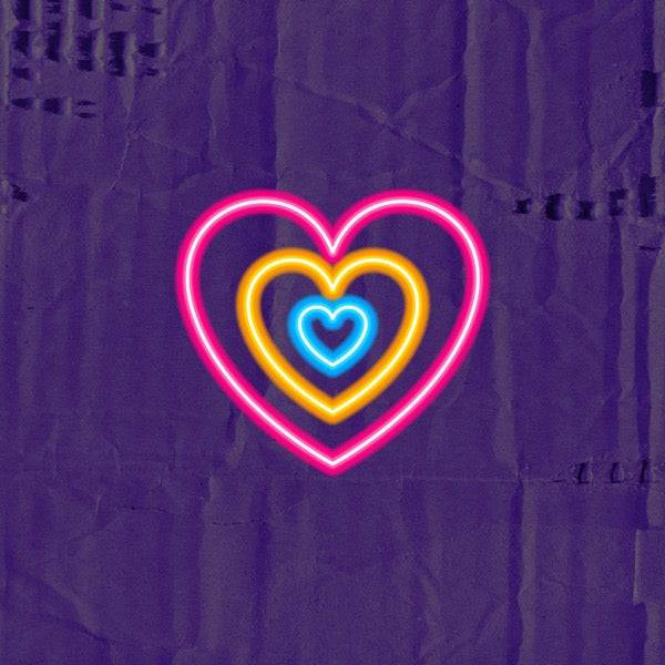 Rainbow Heart LED Neon Sign - Planet Neon Made in London Neon Signs - Planet Neon