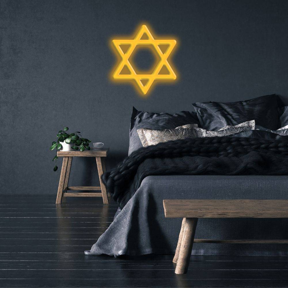 Star of David LED Neon Sign - Planet Neon