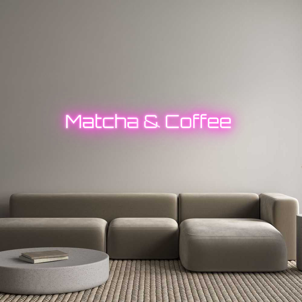 Custom Neon Sign Online Editor Matcha & Coff...