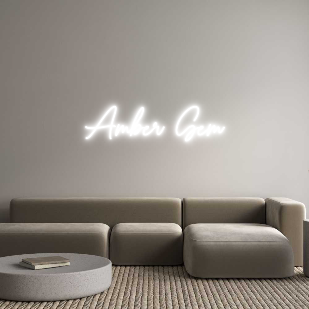 Custom Neon Sign Online Editor Amber Gem