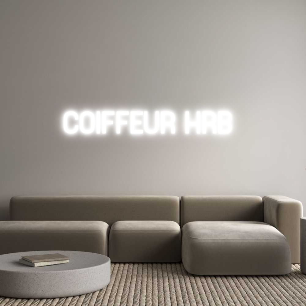 Éditeur en ligne d'enseignes au néon personnalisées COIFFEUR HRB