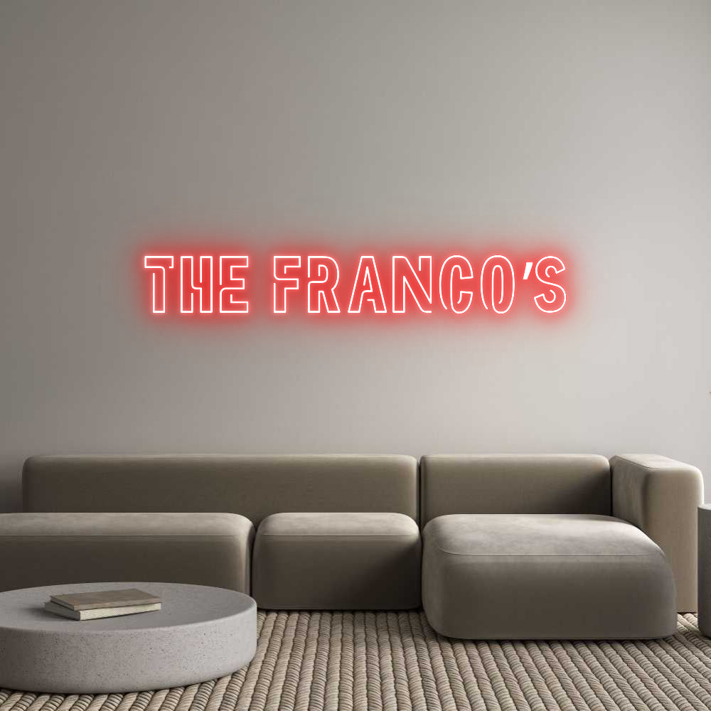 Editor on-line de letreiros neon personalizados THE FRANCO'S