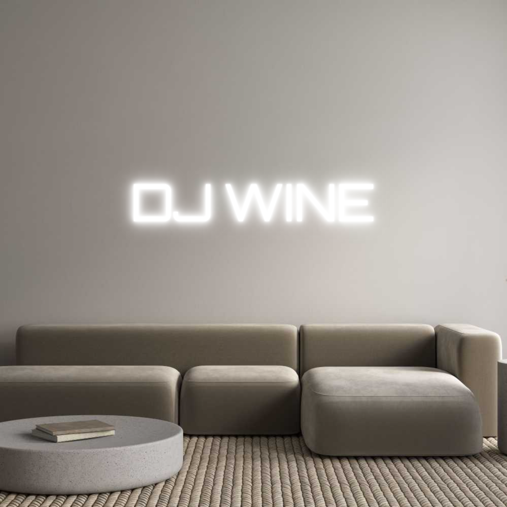 Custom Neon Sign Online Editor DJ WINE