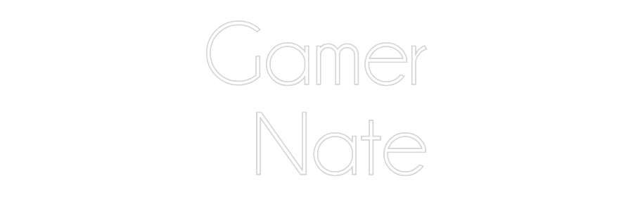 Custom Neon Sign Online Editor Gamer
  Nate