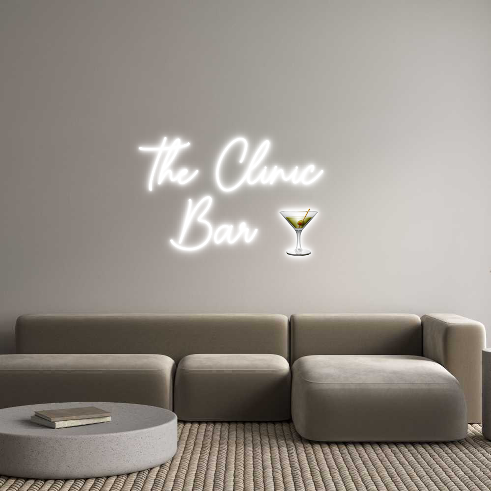 Editor online di insegne al neon personalizzate The Clinic ...