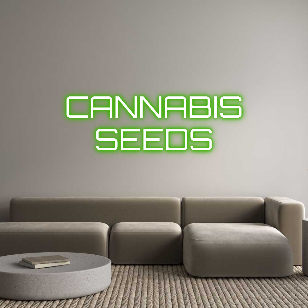 Editor online di insegne al neon personalizzate CANNABIS
SEMI