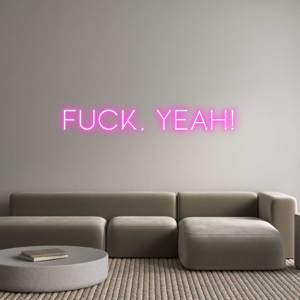 Custom Neon Sign Online Editor Faen, ja!