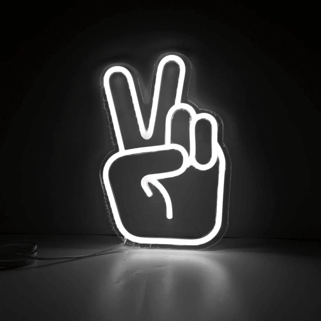Peace Hand RS LED-Neonschild