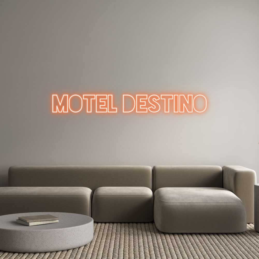 Custom Neon Sign Online Editor motell destino