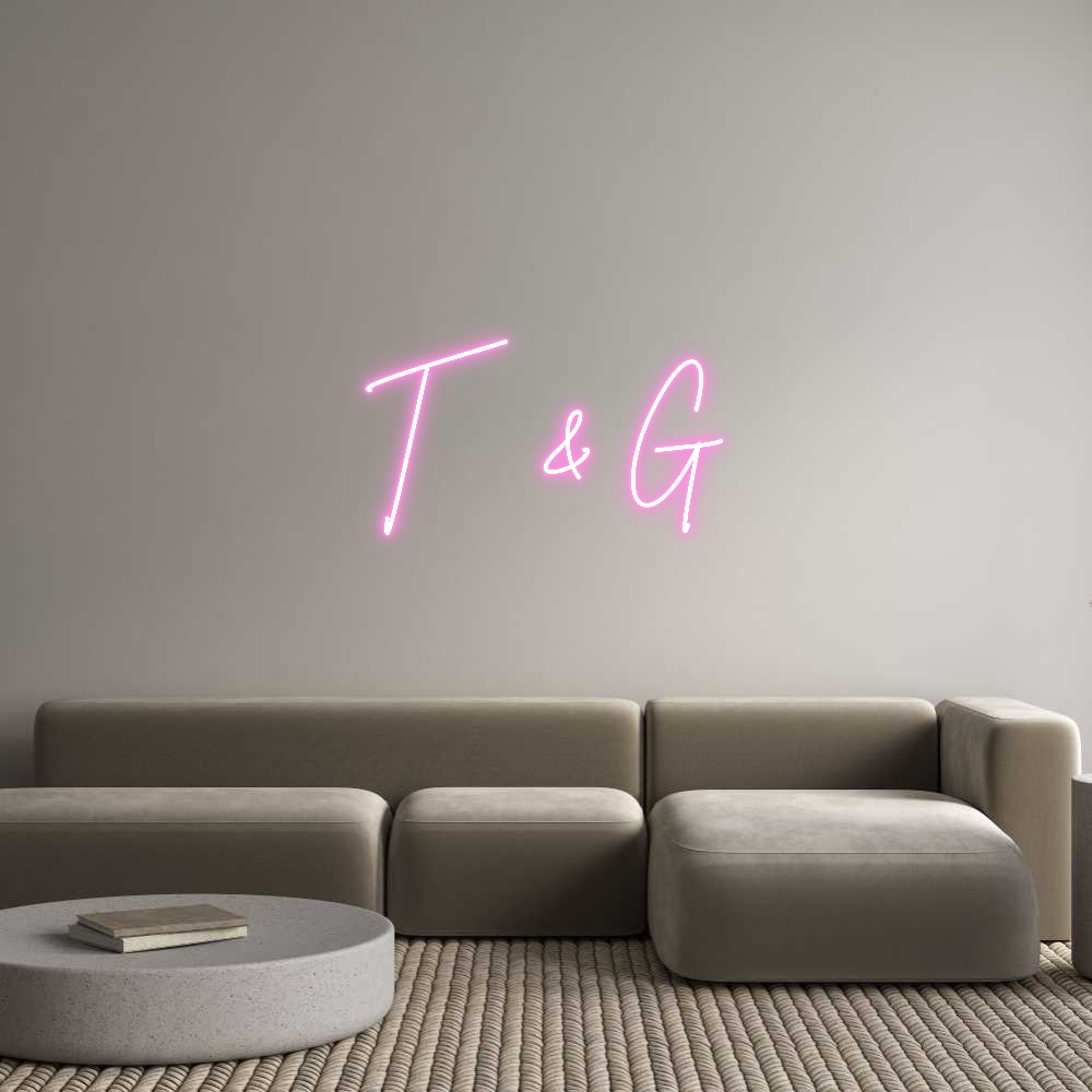 Custom Neon Sign Online Editor T & G