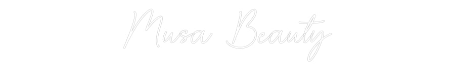 محررة علامة النيون المخصصة عبر الإنترنت موسى بيوتي