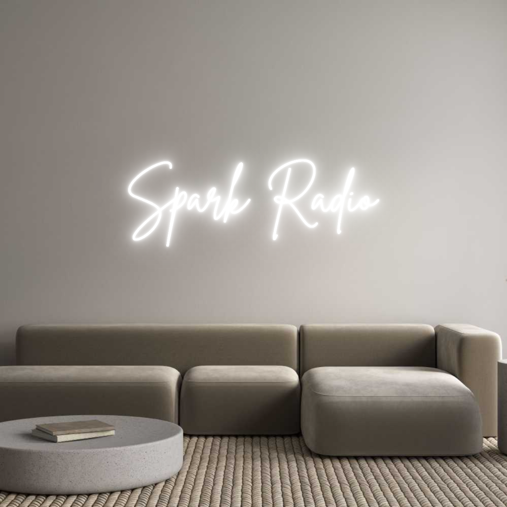 Editor en línea de letreros de neón personalizados Spark Radio