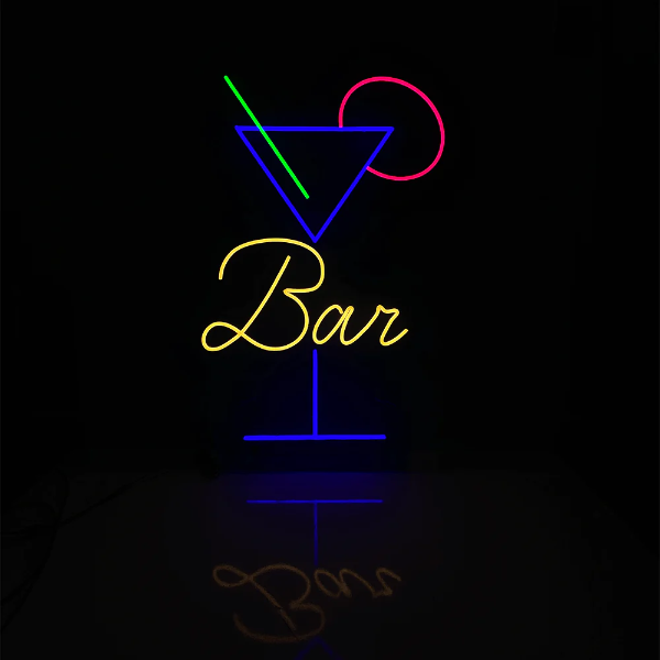 Letreiro de néon LED para bebidas de bar - feito em letreiros de néon do clube de Londres