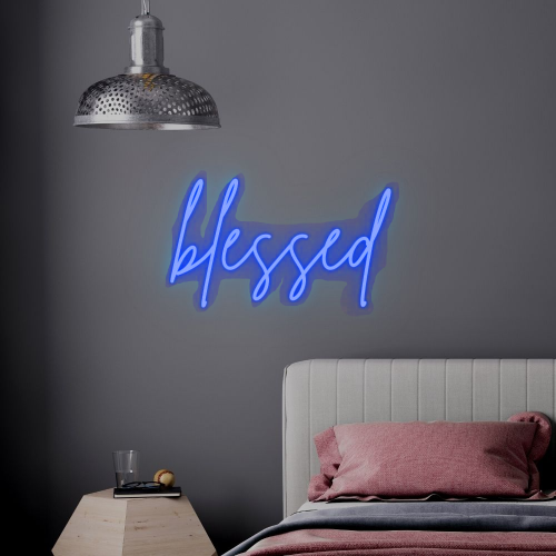 Letrero de neón LED bendito: letreros de neón inspiradores hechos en Londres