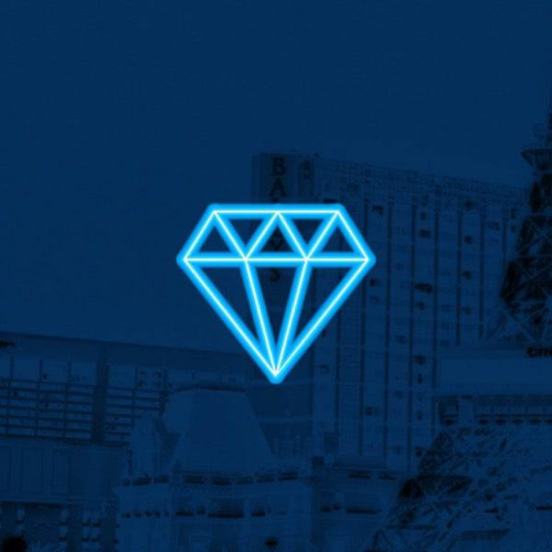 Diamante -LED -Neonschild - Planeta Neon em Londres Neon Zeichen gemacht