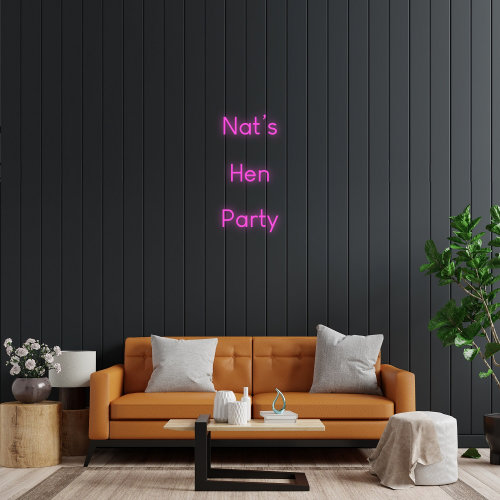 Sinal de néon personalizado com 3 linhas personalizadas - Fabricado em Londres - Editor on-line - Luz de néon LED